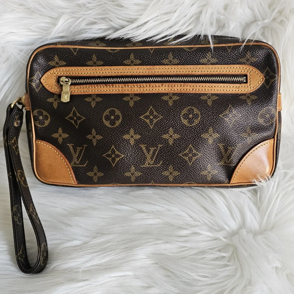 🔥 LV Marly Dragonne Wristlet 🔥 - Picture 1 of 15